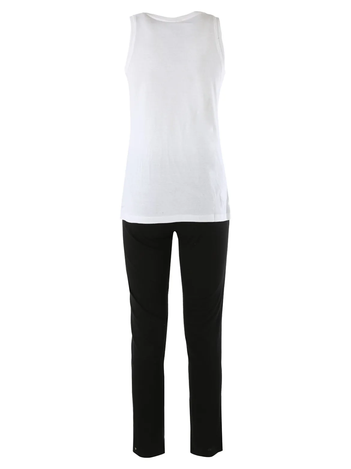 Aki Completo sportivo da donna con canotta e pantaloni - bianco