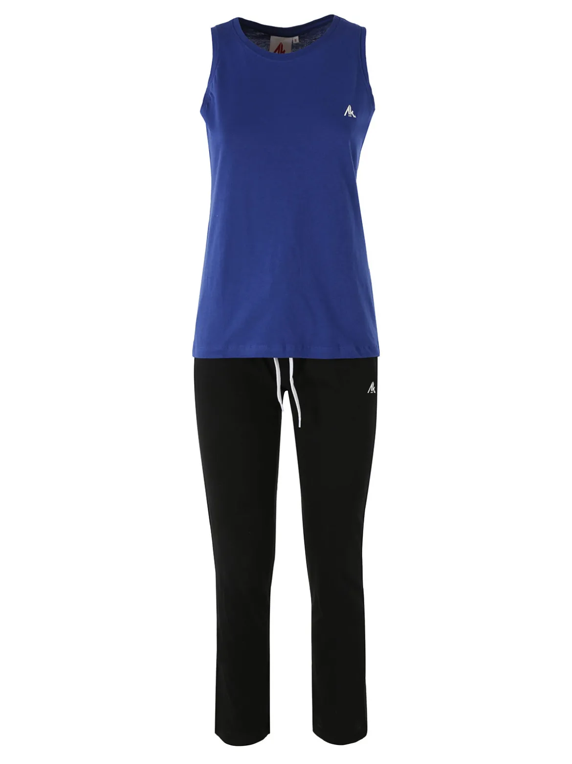 Aki Completo sportivo da donna con canotta e pantaloni - blu