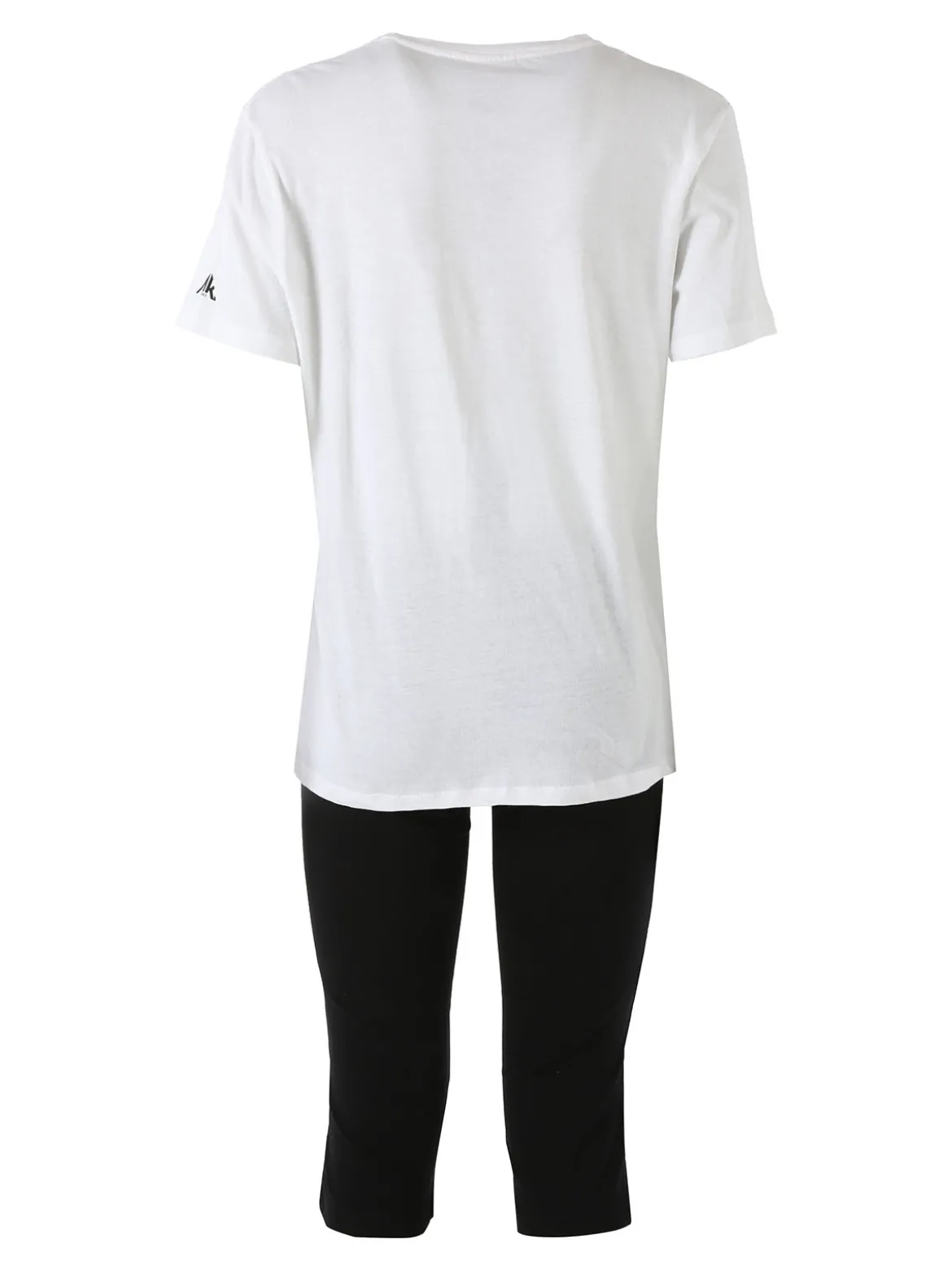 Aki Completo sportivo da donna con t-shirt e leggings a 3/4 - bianco