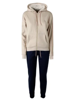 Aki Completo tuta da donna full zip con cappuccio - naturale