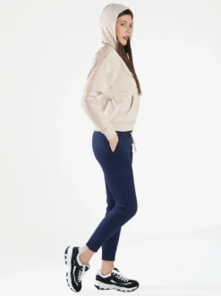 Aki Completo tuta da donna full zip con cappuccio - naturale