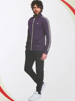 Aki Completo tuta da uomo con zip intera e interno felpato - bluette