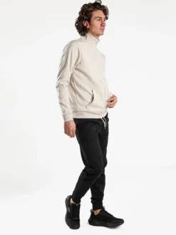 Aki Completo tuta da uomo felpato con zip intera - naturale