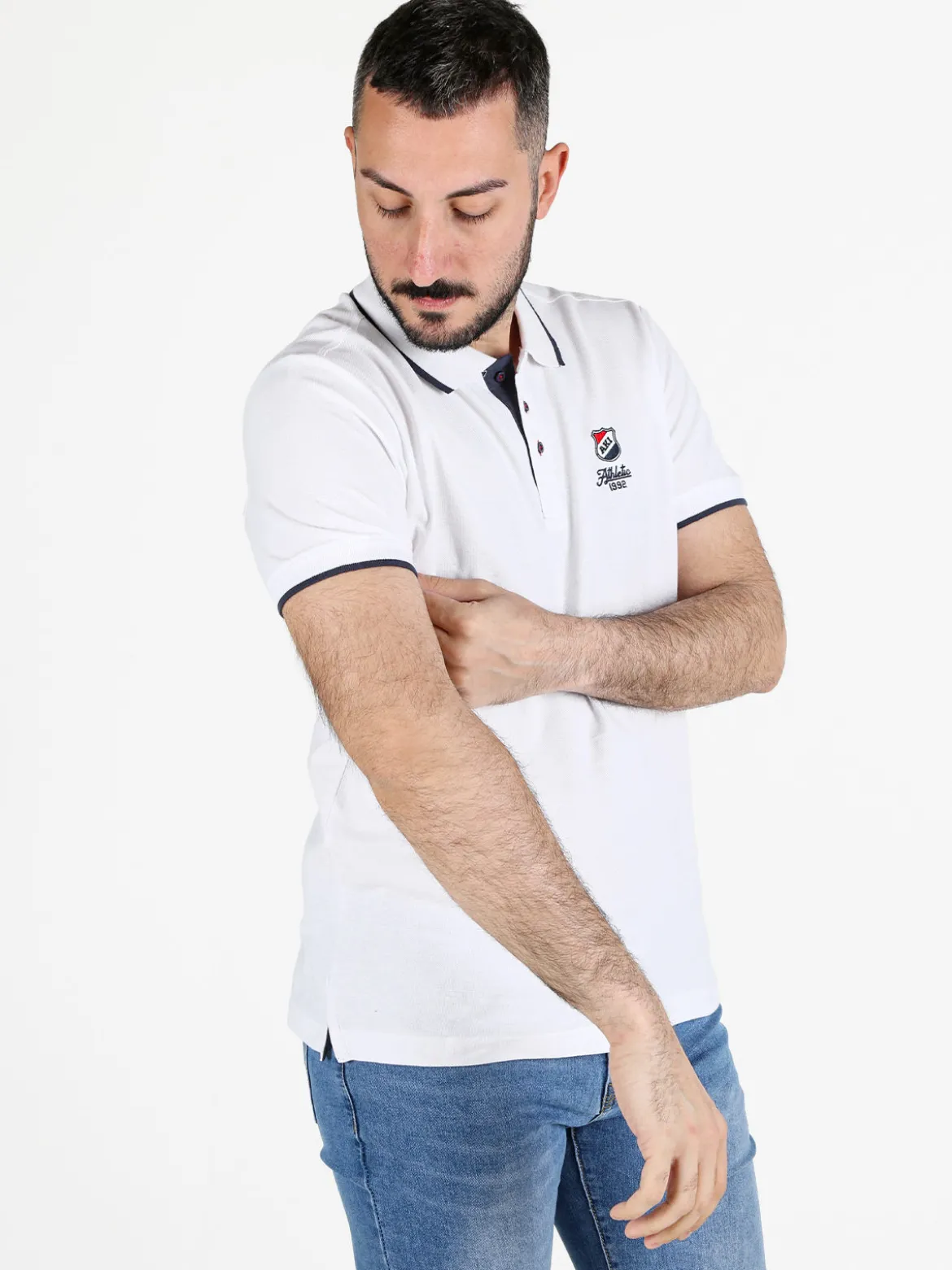 Aki Polo da uomo in cotone a maniche corte