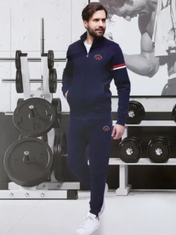 Aki Tuta da uomo 2 pezzi in misto cotone con zip intera