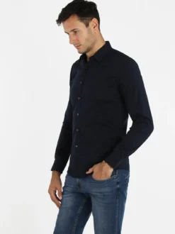 Akusawa Camicia uomo slim fit tinta unita
