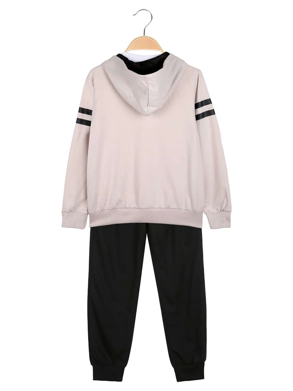 Alta Linea Completo tuta 3 pezzi da bambino con cappuccio e zip - beige