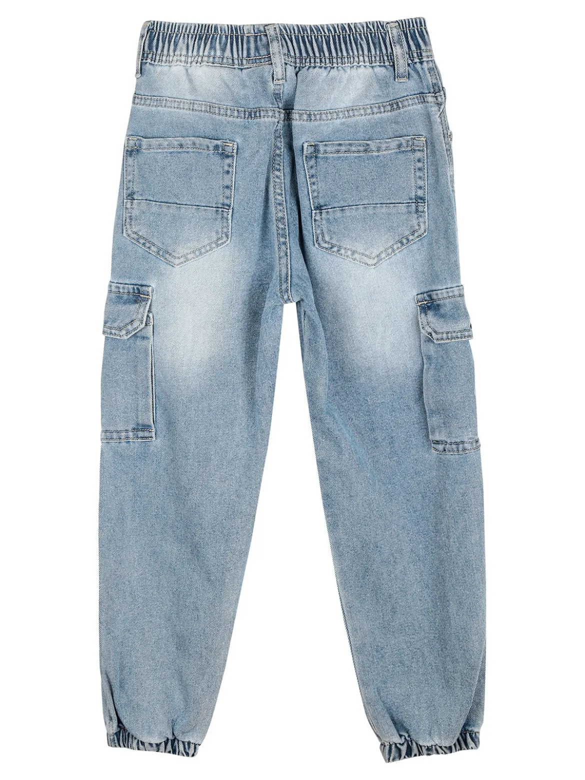 Alta Linea Jeans da bambino cargo con elastico sul finale