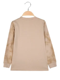 Alta Linea T-shirt da bambino a maniche lunghe con stampa - khaki