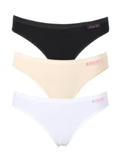 Alviero Martini Confezione da 3 slip vita bassa da donna in cotone stretch