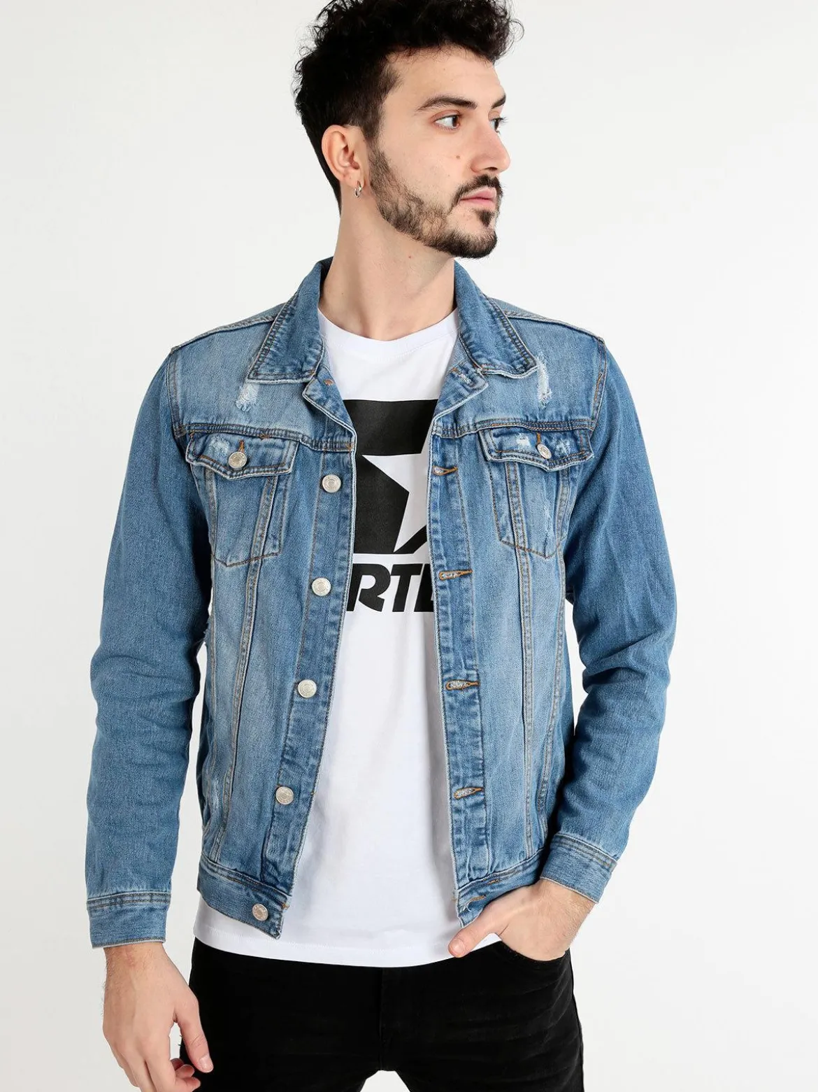 Always Jeans Giacca jeans da uomo con taschini
