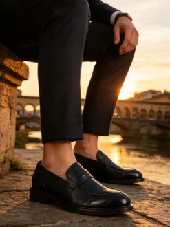 Amerigo Vespucci Mocassini in pelle da uomo