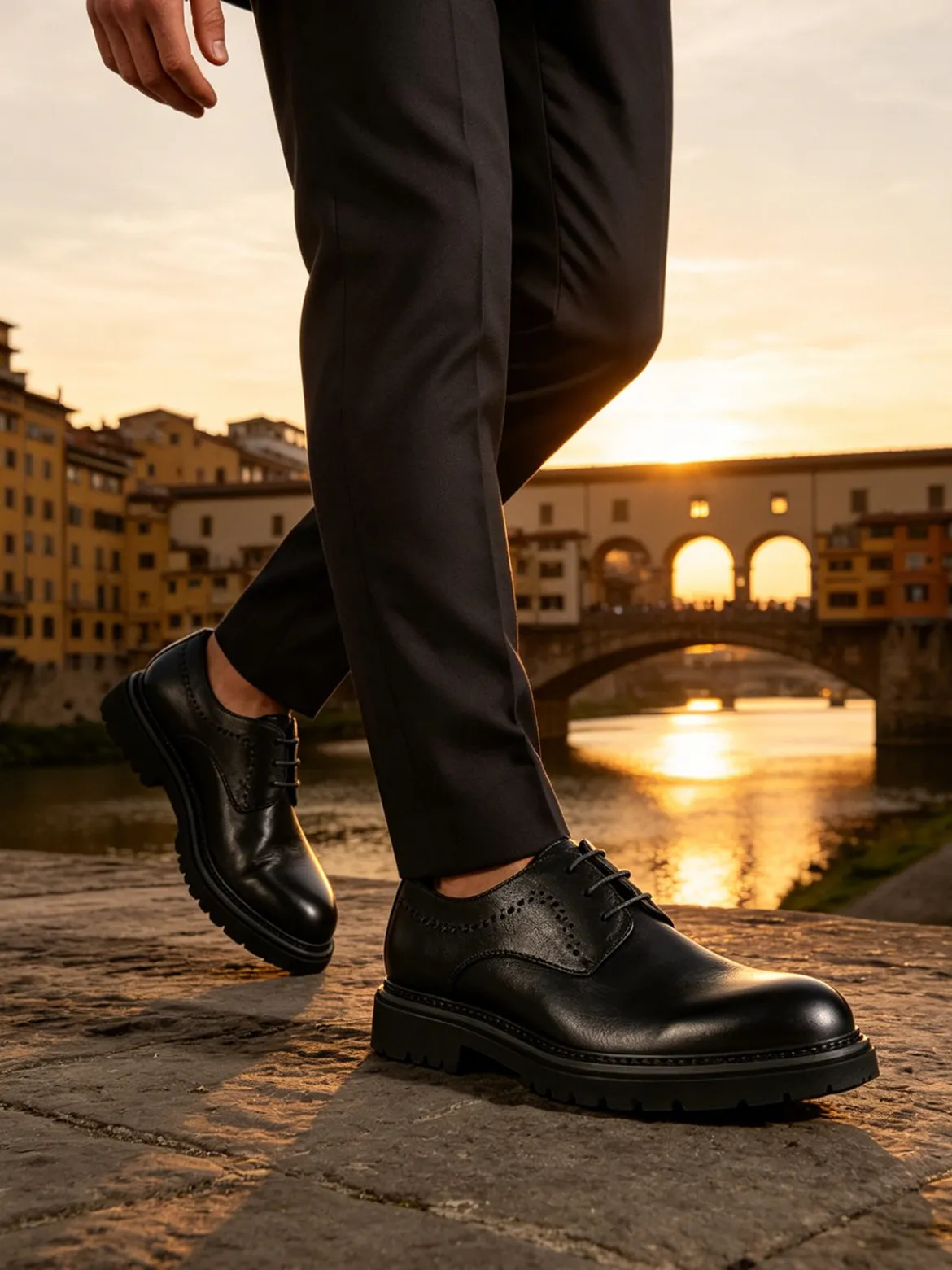 Amerigo Vespucci Scarpe stringate in pelle da uomo