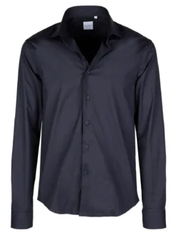 Andy Don B Camicia elegante in cotone blu scuro