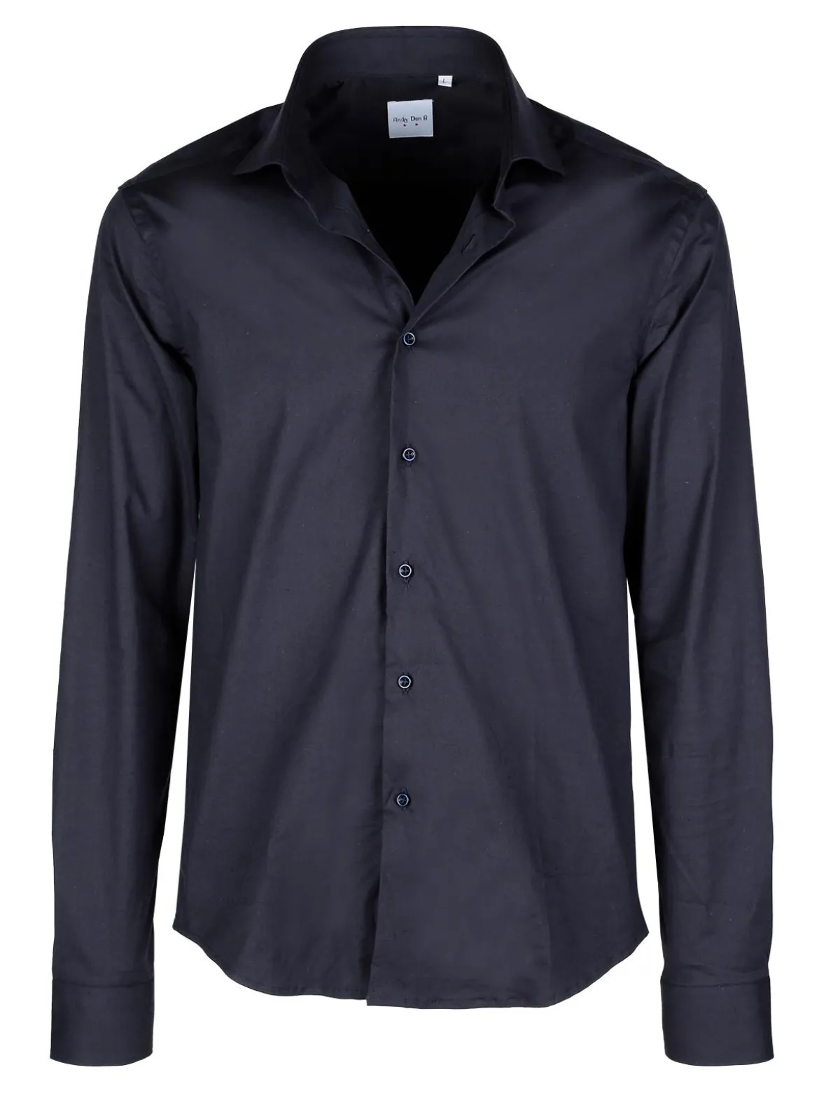 Andy Don B Camicia elegante in cotone blu scuro