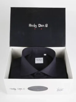 Andy Don B Camicia elegante in cotone blu scuro