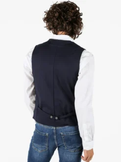 Andy Don B Gilet classico da uomo con bottoni - blu scuro