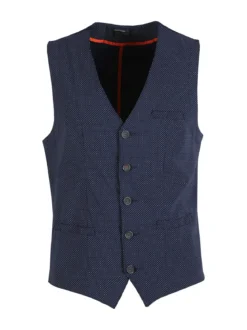 Andy Don B Gilet uomo con stampe - blu scuro