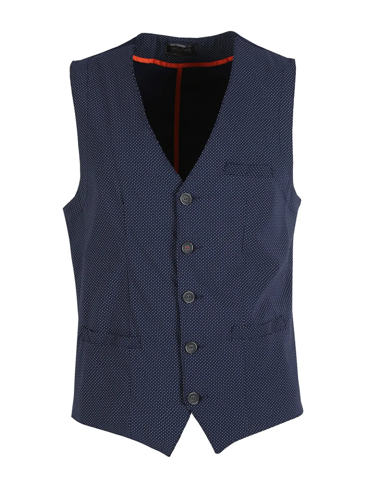 Andy Don B Gilet uomo con stampe - blu scuro