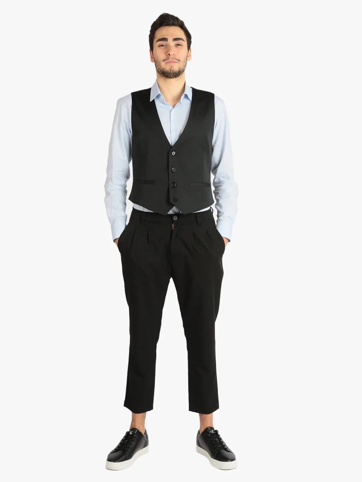 Andy Don B Pantaloni eleganti da uomo con pences