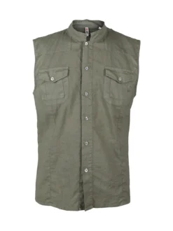 And You Camicia smanicata da uomo in lino
