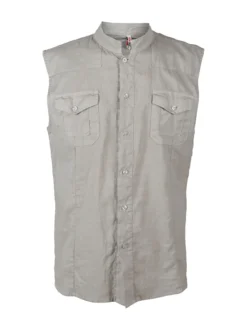 And You Camicia smanicata da uomo in lino