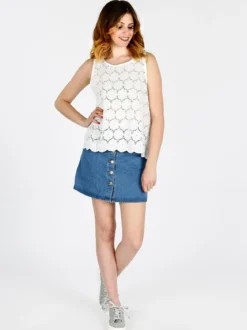 Angelica 2000 Gonna di jeans con bottoni