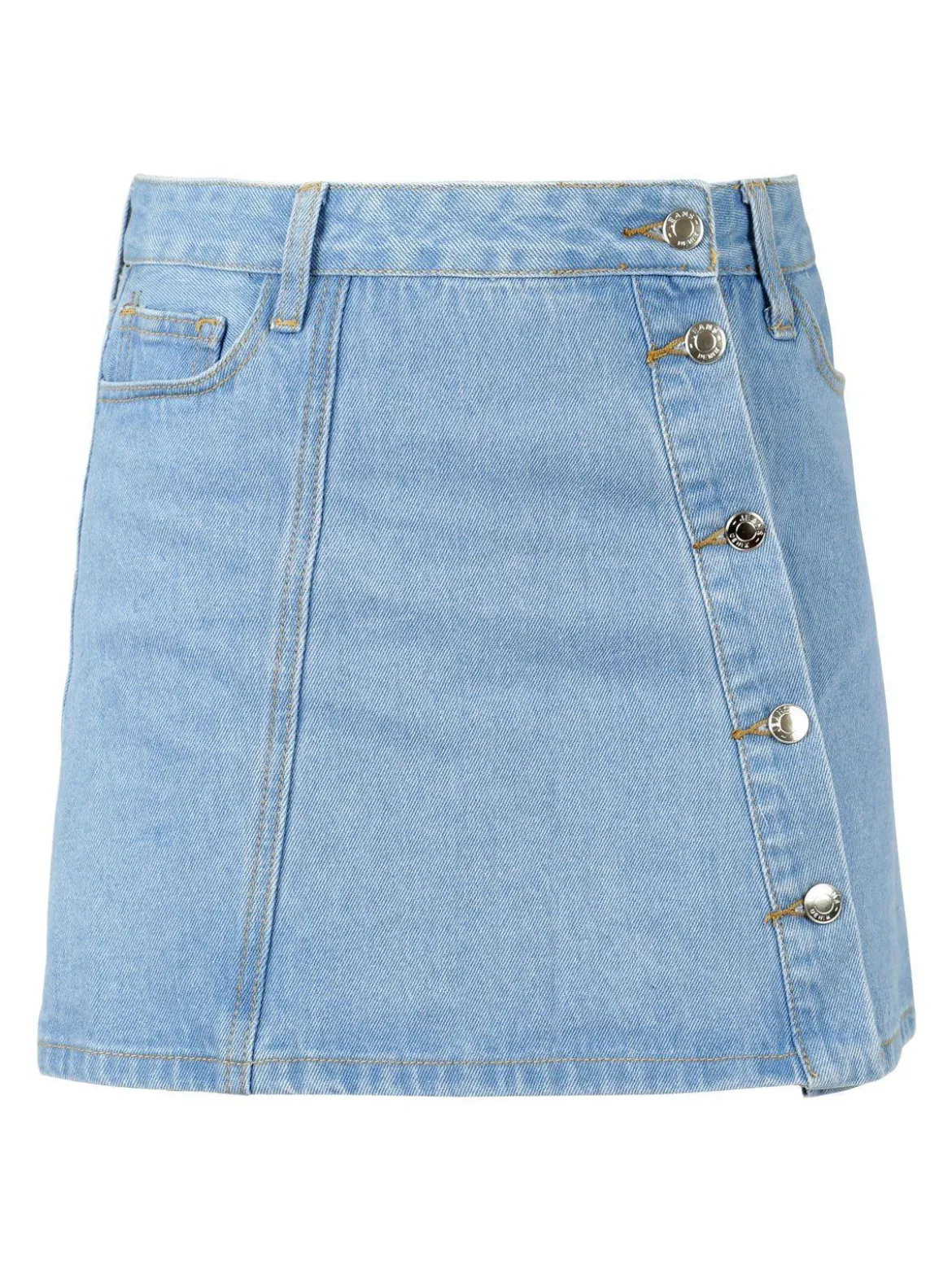 Angelica 2000 Gonna in jeans con bottoni laterali
