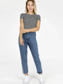 Angelica 2000 Jeans boyfriend con bande
