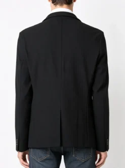 Ange Wear Blazer casual da uomo con bottoni - nero