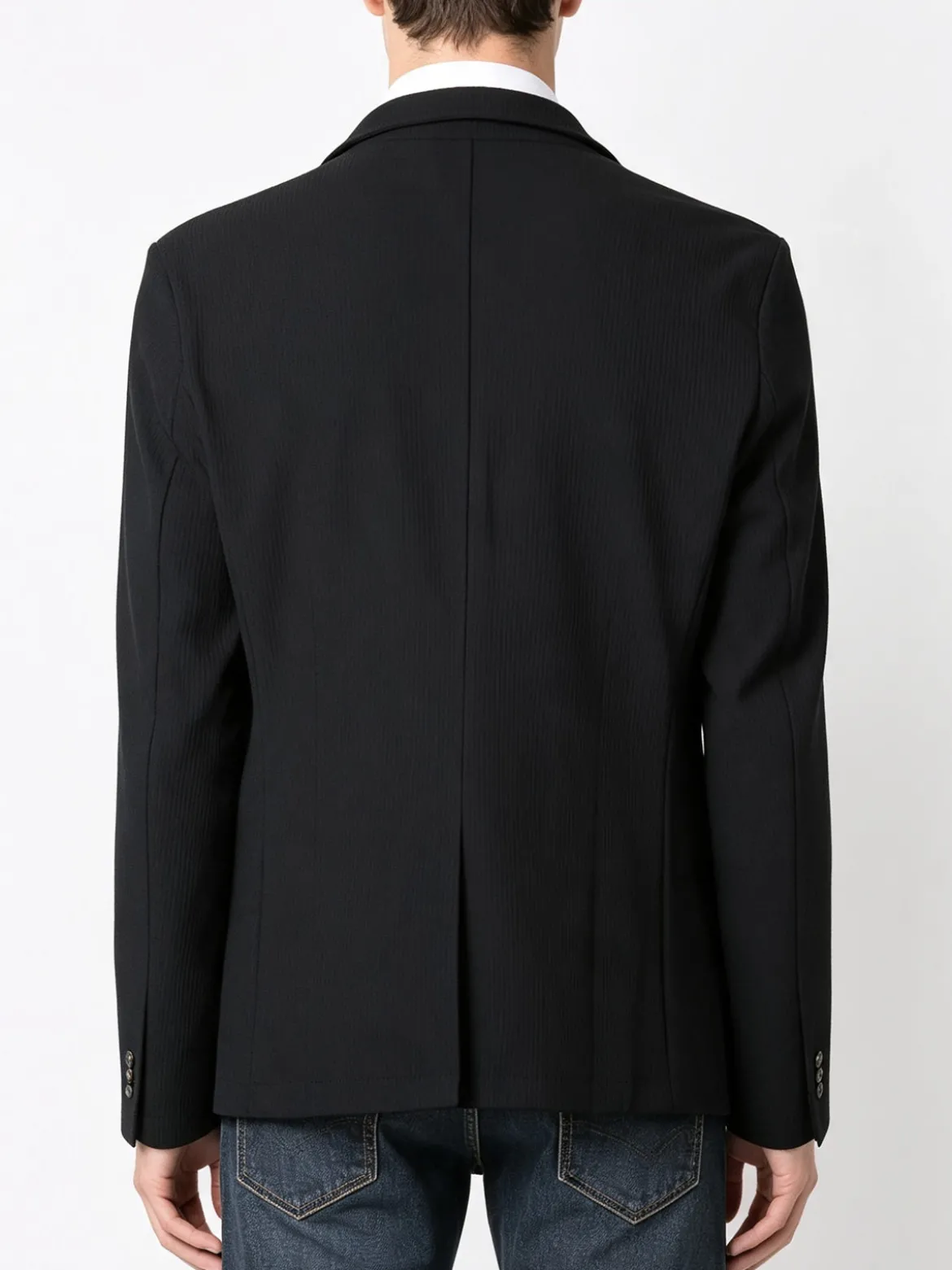 Ange Wear Blazer casual da uomo con bottoni - nero