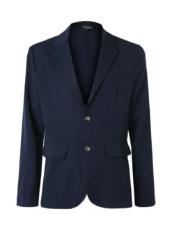 Ange Wear Blazer da uomo leggero con bottoni - blu scuro