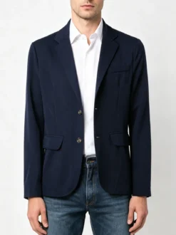 Ange Wear Blazer da uomo leggero con bottoni - blu scuro