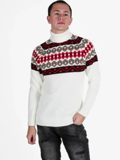 Ange Wear Maglione dolcevita natalizio da uomo