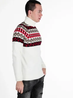 Ange Wear Maglione dolcevita natalizio da uomo
