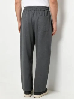 Ange Wear Pantaloni da uomo oversize a gamba larga con coulisse - grigio