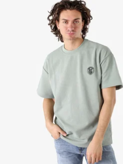 Ange Wear T-shirt girocollo da uomo a nido d'ape - acqua marina