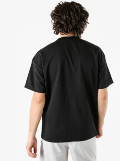 Ange Wear T-shirt girocollo da uomo a nido d'ape - nero