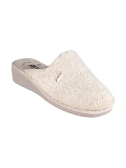 A Piedi Liberi Pantofole donna invernali in ecopelo con zeppa