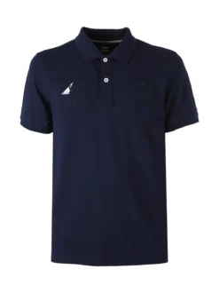 Armata Di Mare Polo da uomo a maniche corte in cotone con stampe - blu scuro