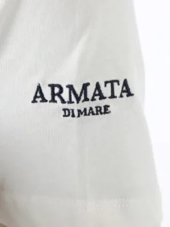 Armata Di Mare T-shirt girocollo da uomo in cotone - panna