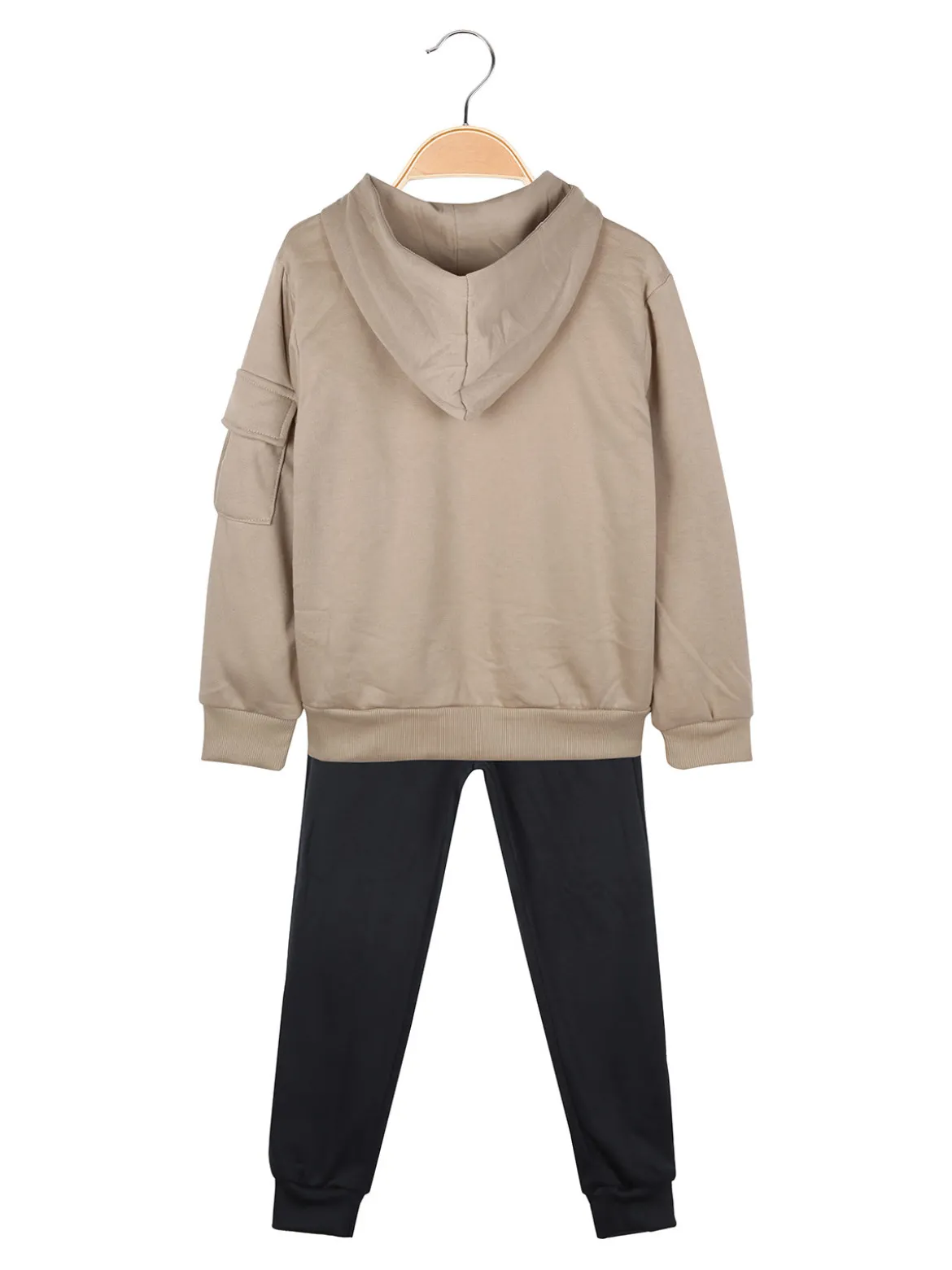 Armata Militare Completo 3 pezzi da bambino con cappuccio e zip - taupe