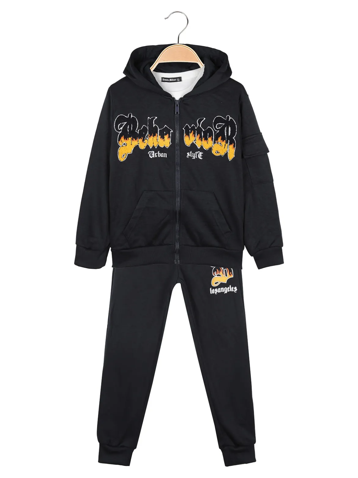 Armata Militare Completo 3 pezzi da bambino con cappuccio e zip - blu scuro
