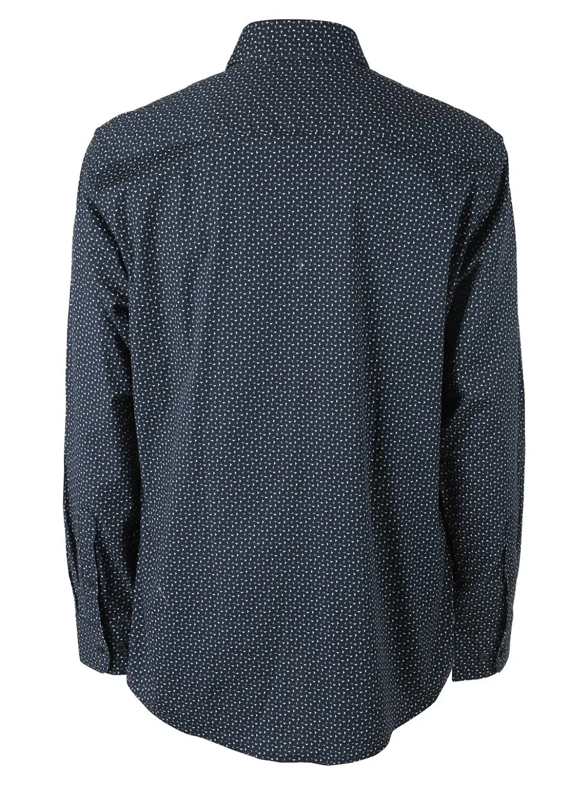Ascot Sport Camicia da uomo con stampe in cotone elasticizzato - blu scuro