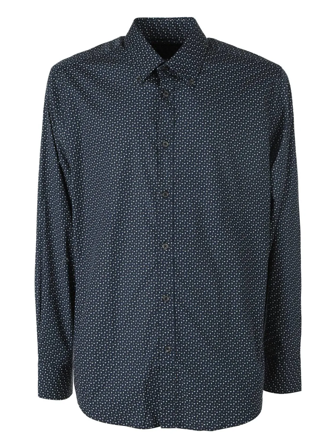 Ascot Sport Camicia da uomo con stampe in cotone elasticizzato - blu scuro