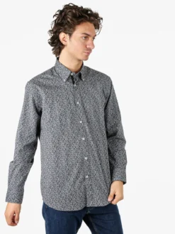 Ascot Sport Camicia da uomo con stampe in cotone elasticizzato - multicolore