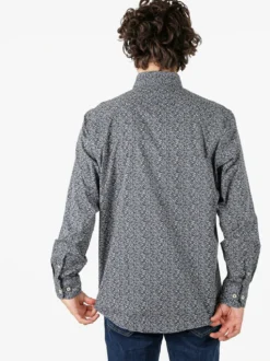 Ascot Sport Camicia da uomo con stampe in cotone elasticizzato - multicolore