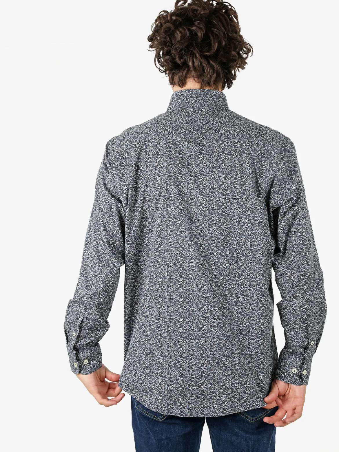 Ascot Sport Camicia da uomo con stampe in cotone elasticizzato - multicolore