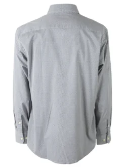 Ascot Sport Camicia da uomo con stampe in cotone elasticizzato - blu