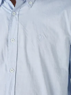 Ascot Sport Camicia da uomo in cotone a maniche lunghe - azzurro